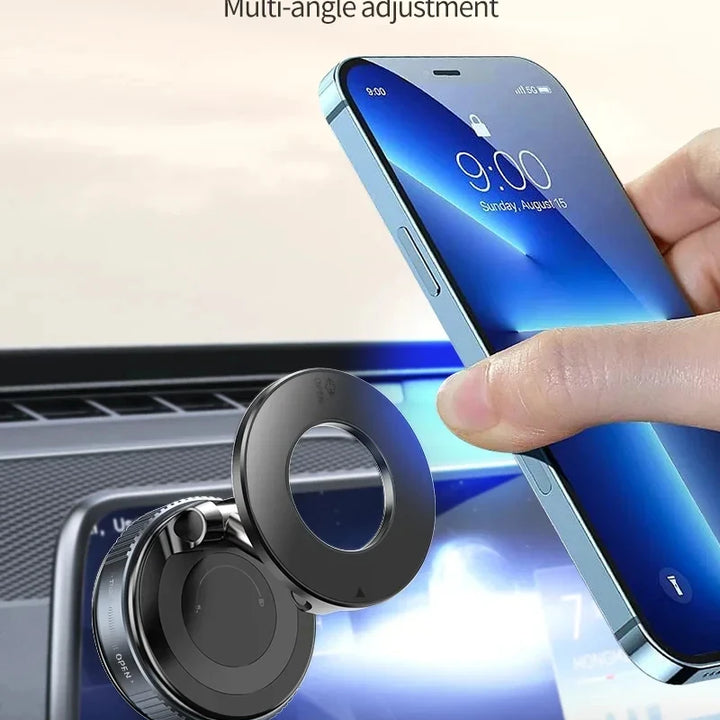 Xiaomi K007 Magnetic Car Mount – 360° Foldable Phone Holder with Strong Vacuum Suction | Universal Stand