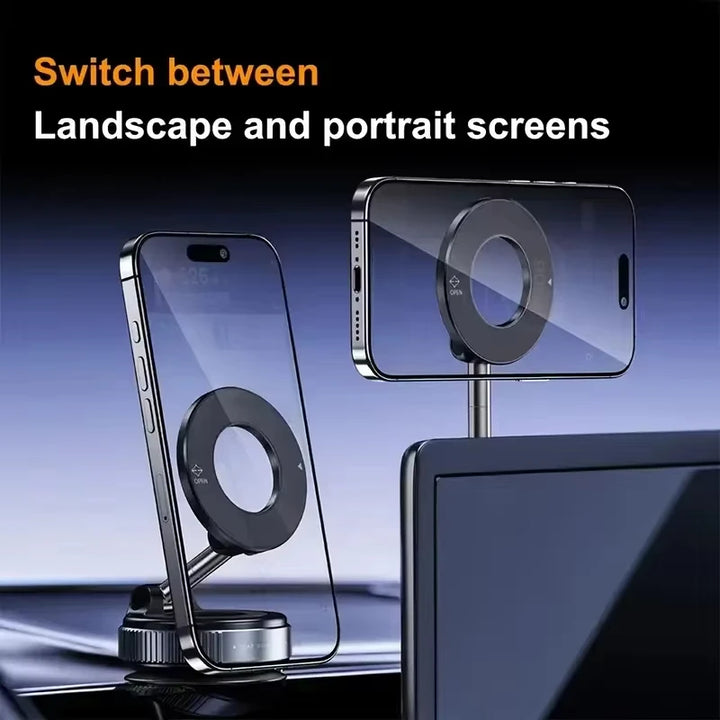 Xiaomi K007 Magnetic Car Mount – 360° Foldable Phone Holder with Strong Vacuum Suction | Universal Stand